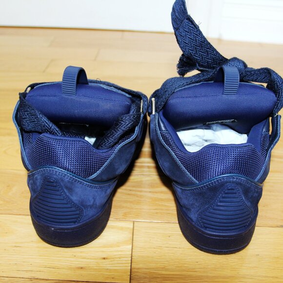 BNWT SS25 LANVIN LEATHER CURB SNEAKERS NAVY BLUE 40 & 41 - Picture 5 of 16